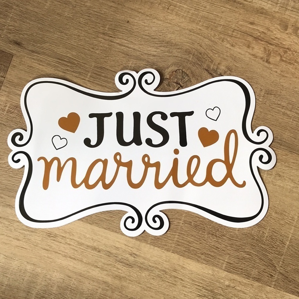 Just Married bumper magnet